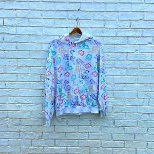 Garfield Nickelodeon White Graphic Hoodie